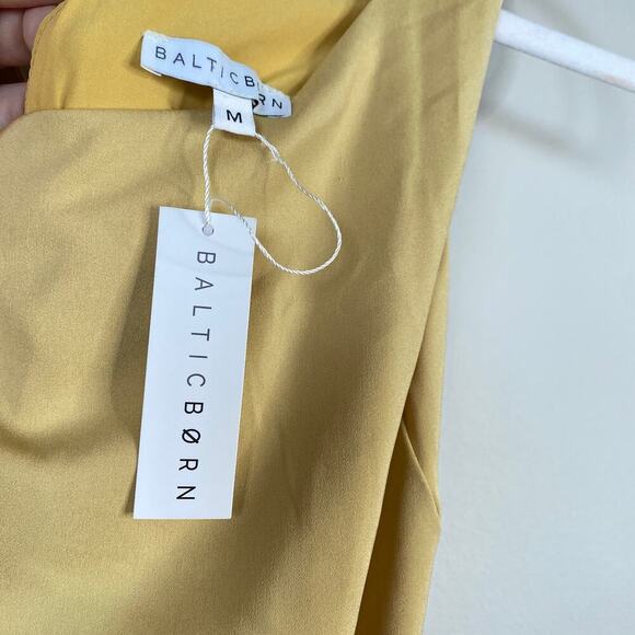 BALTIC BORN Molly Mod Maxi Dress Pale Mustard Butter Yellow Size Medium NWT New - Picture 7 of 12